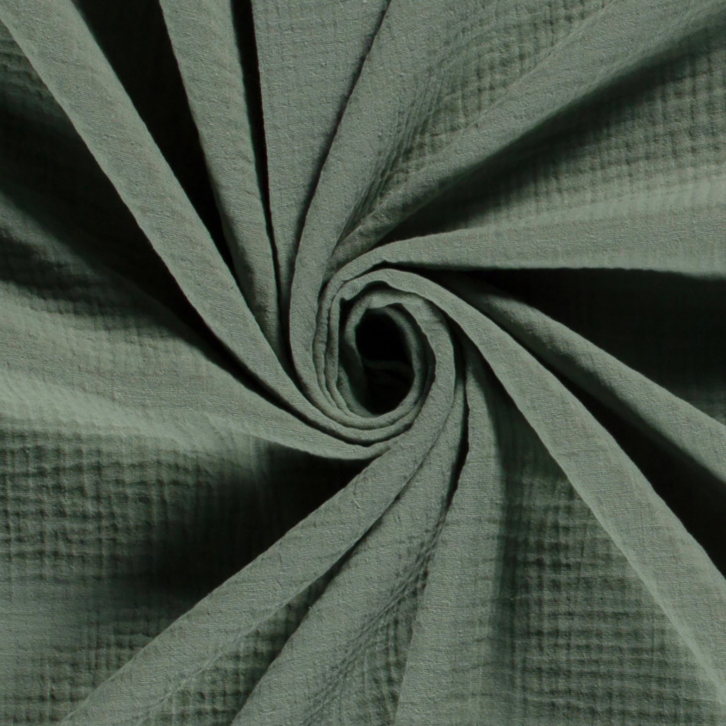Musselin Stoff Uni Altes Grün