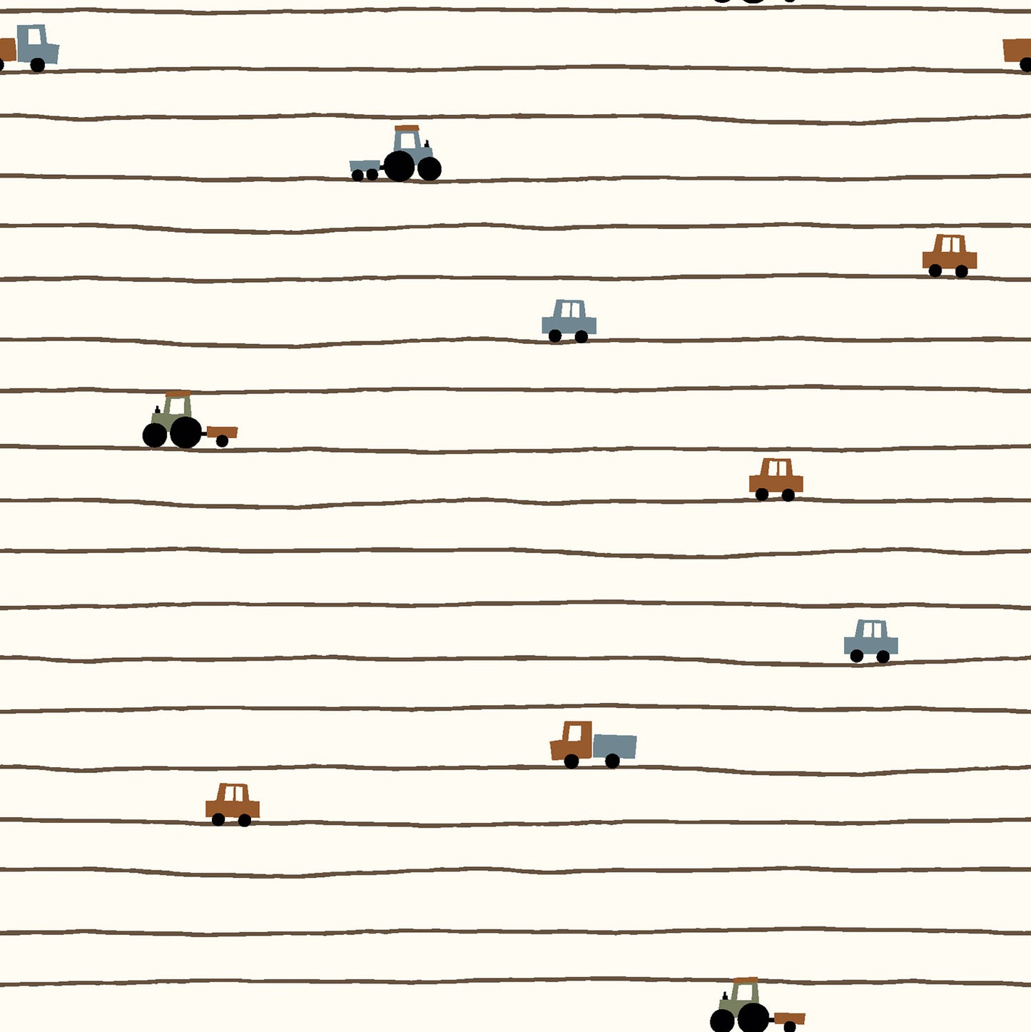 Jersey Baumwolle Traktoren Wollweiss