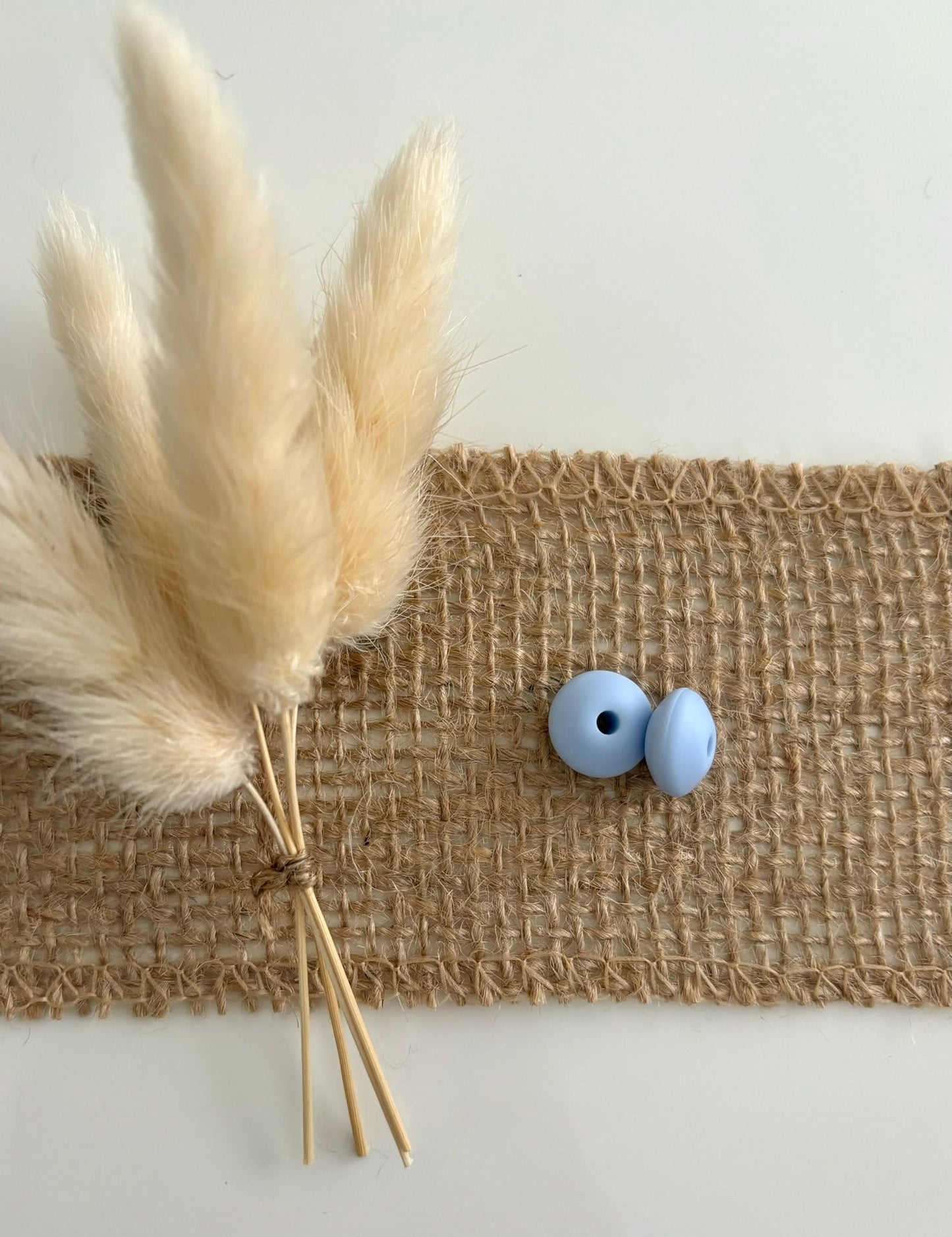 Linsenperle pastel blau