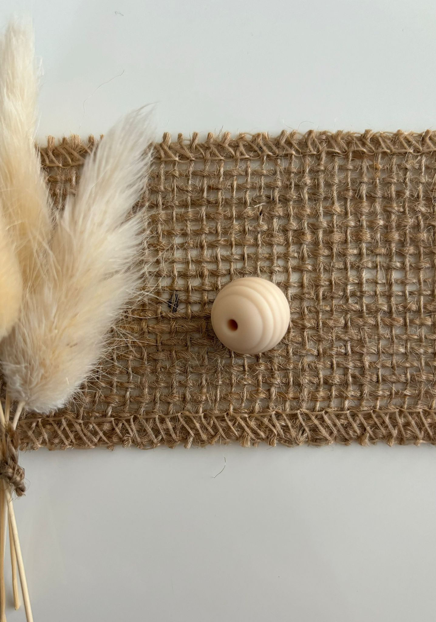 Rillenperle beige 15mm